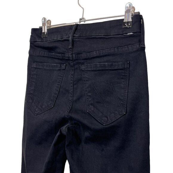 MOTHER The Looker Skinny Jeans Not Guilty Black Size 24 Ankle Mid Rise - Picture 15 of 15